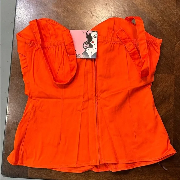 Vixen Maneater Orange Bustier Top - Picture 2 of 2